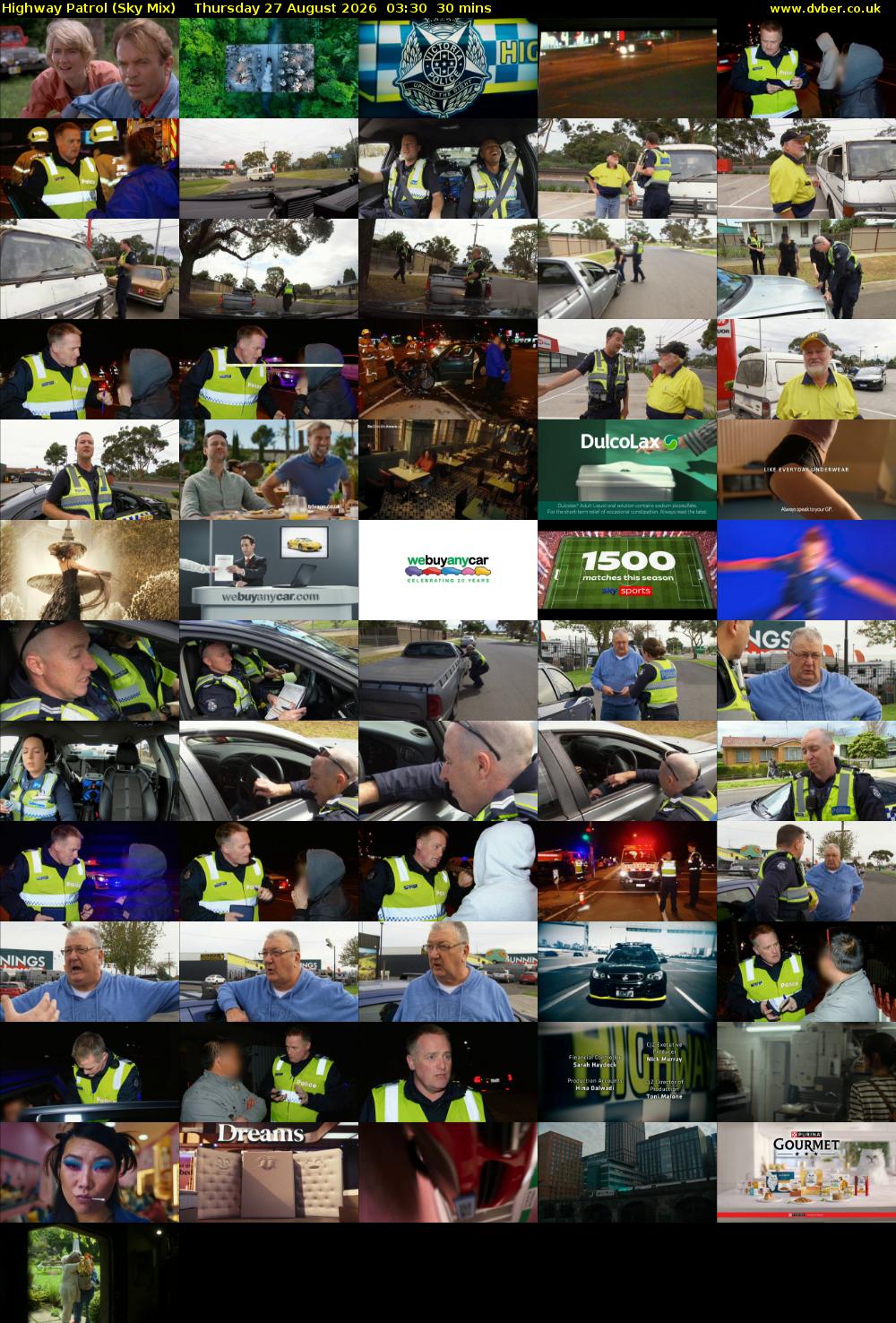 Highway Patrol (Sky Mix) Thursday 27 August 2026 03:30 - 04:00