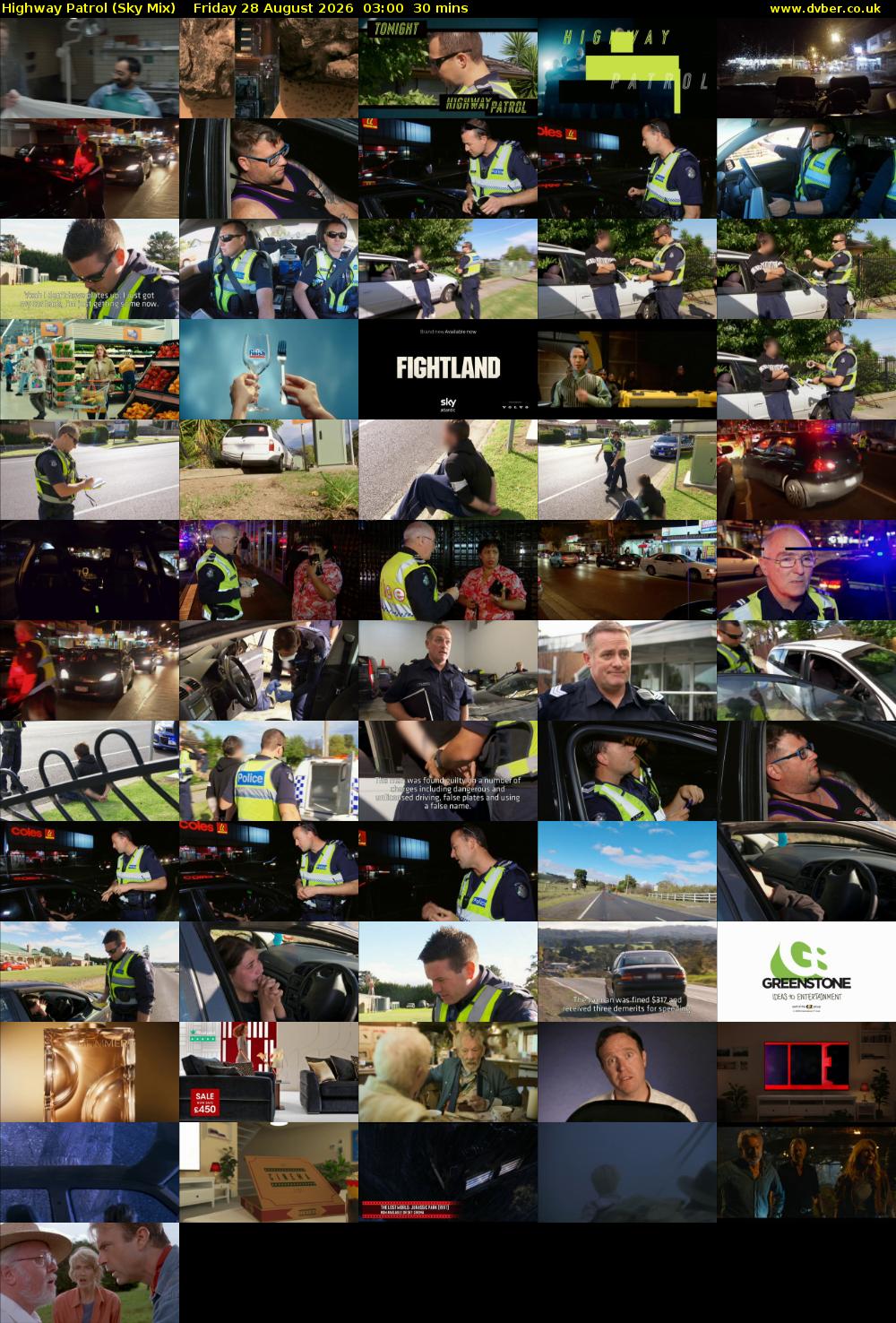 Highway Patrol (Sky Mix) Friday 28 August 2026 03:00 - 03:30