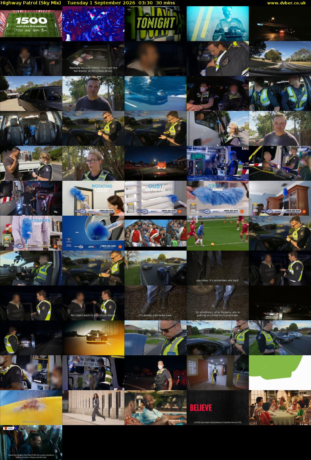 Highway Patrol (Sky Mix) Tuesday 1 September 2026 03:30 - 04:00