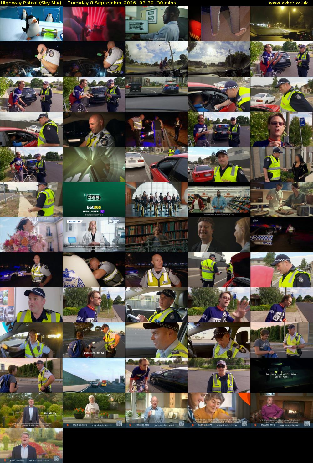 Highway Patrol (Sky Mix) Tuesday 8 September 2026 03:30 - 04:00