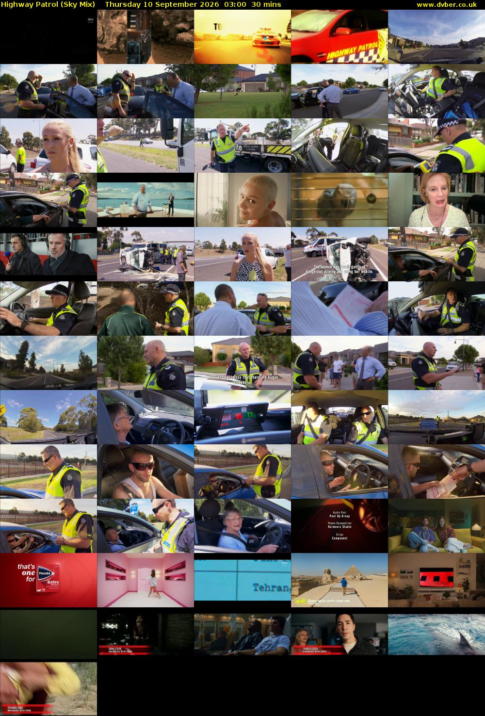 Highway Patrol (Sky Mix) Thursday 10 September 2026 03:00 - 03:30