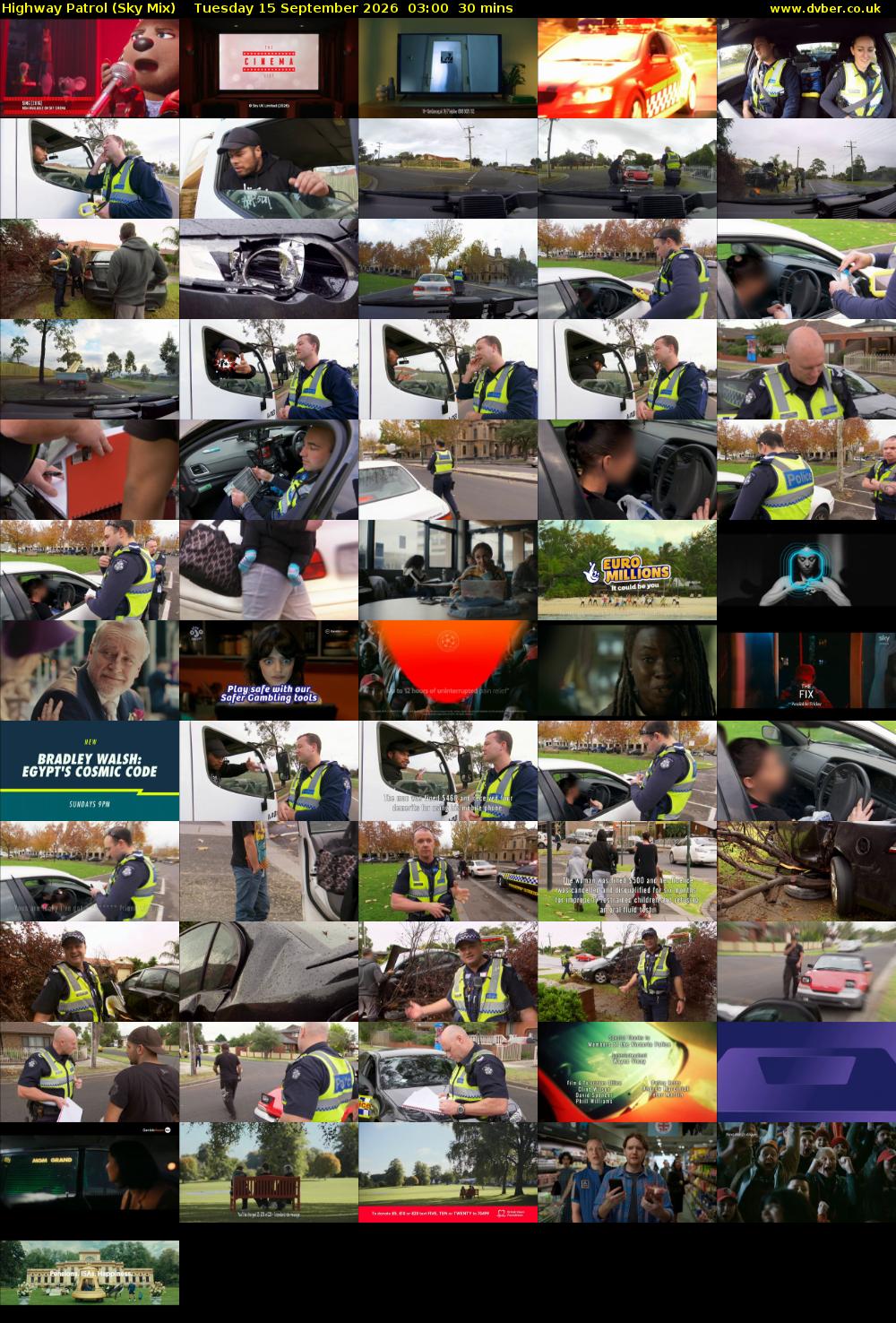 Highway Patrol (Sky Mix) Tuesday 15 September 2026 03:00 - 03:30