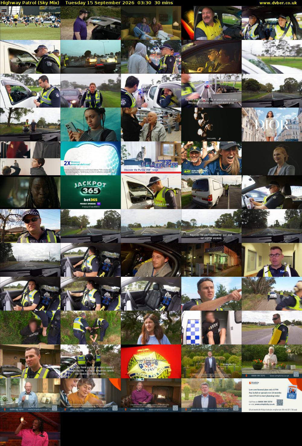 Highway Patrol (Sky Mix) Tuesday 15 September 2026 03:30 - 04:00