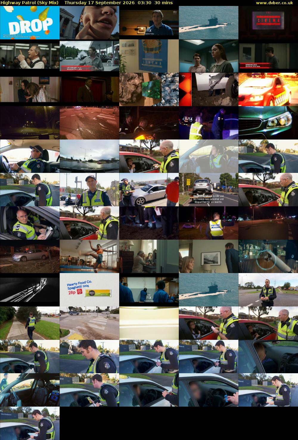 Highway Patrol (Sky Mix) Thursday 17 September 2026 03:30 - 04:00
