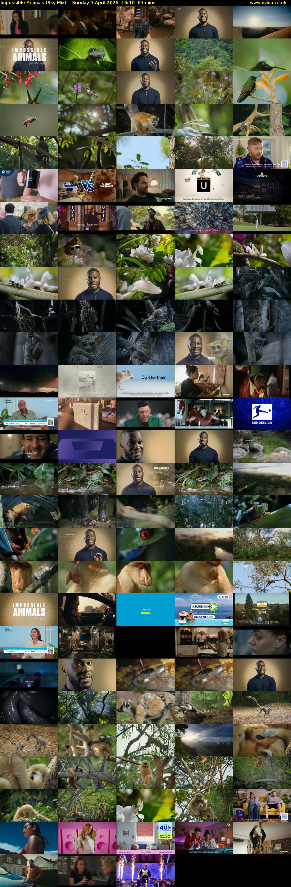 Impossible Animals (Sky Mix) Sunday 5 April 2026 16:10 - 17:15