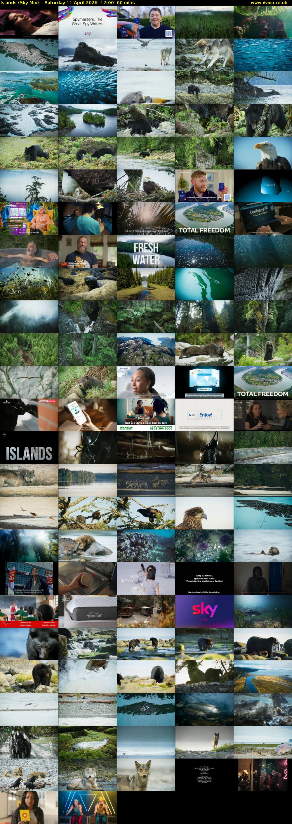 Islands (Sky Mix) Saturday 11 April 2026 17:00 - 18:00