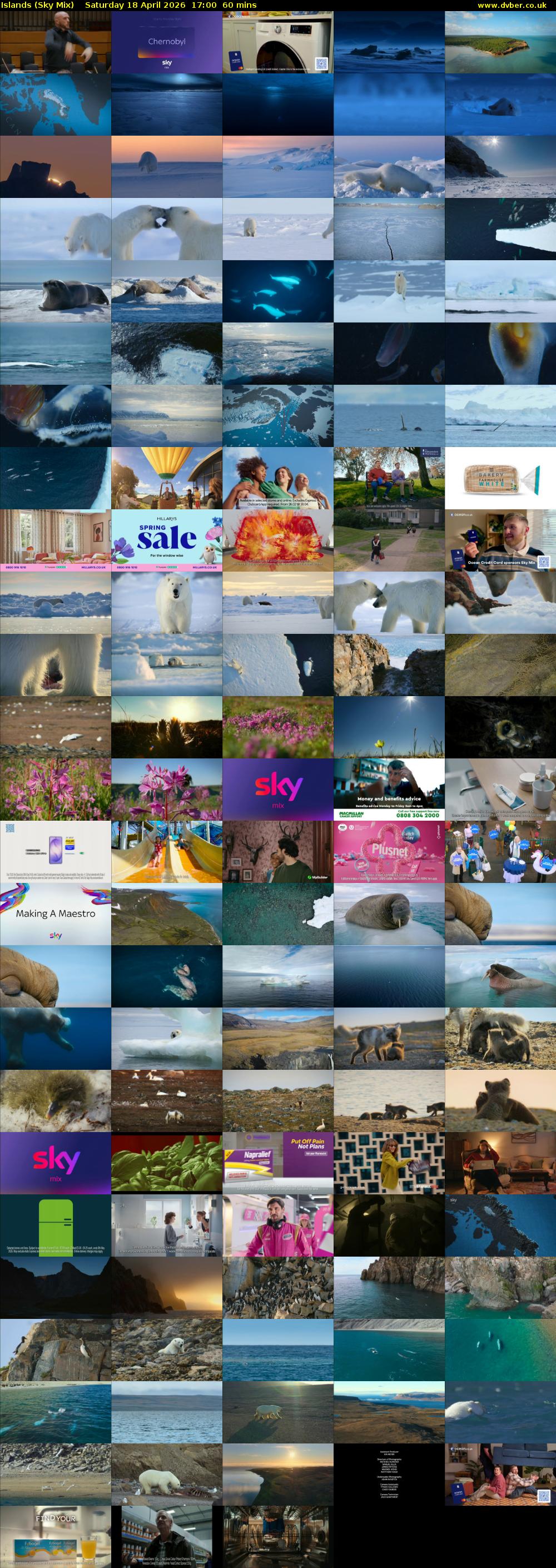 Islands (Sky Mix) Saturday 18 April 2026 17:00 - 18:00
