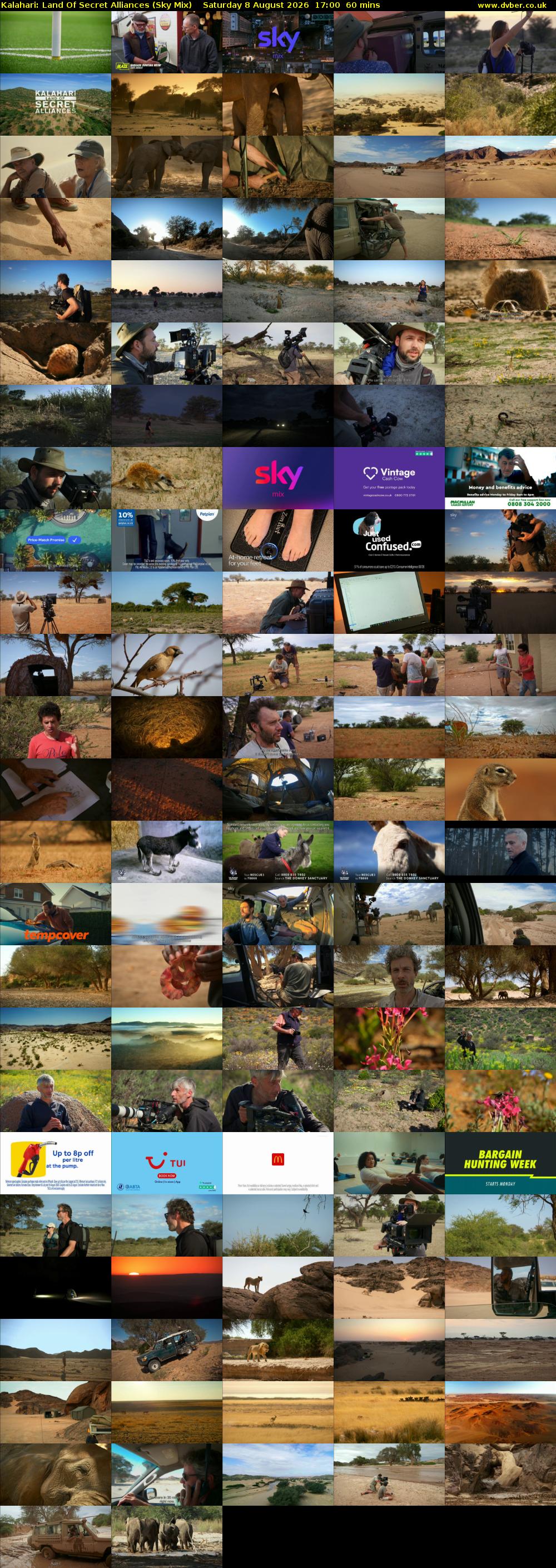 Kalahari: Land Of Secret Alliances (Sky Mix) Saturday 8 August 2026 17:00 - 18:00