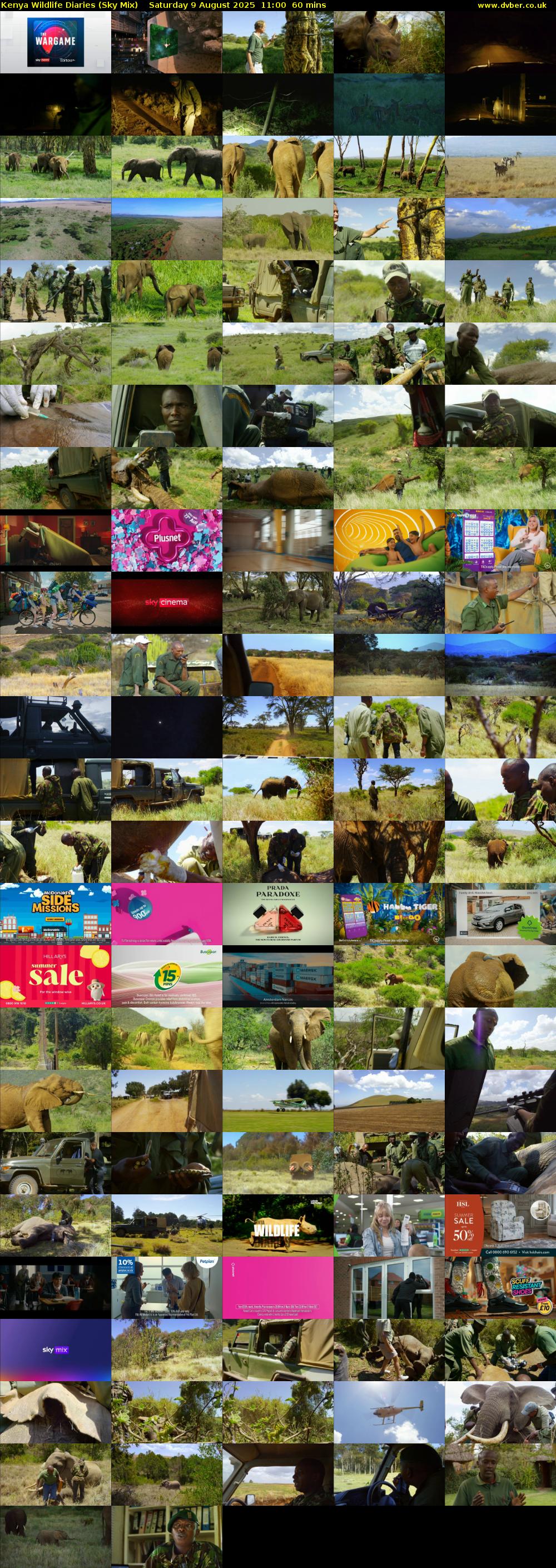 Kenya Wildlife Diaries (Sky Mix) Saturday 9 August 2025 11:00 - 12:00