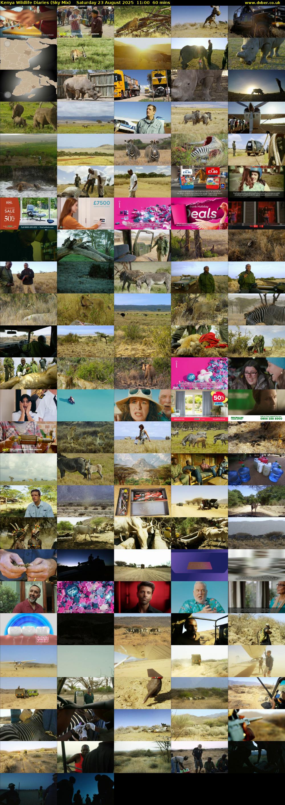 Kenya Wildlife Diaries (Sky Mix) Saturday 23 August 2025 11:00 - 12:00