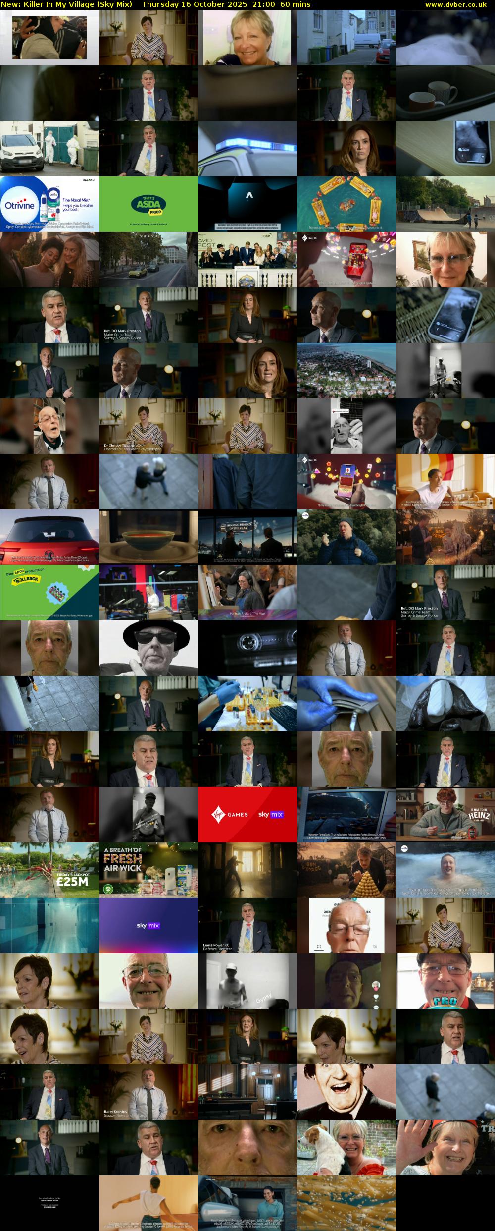 Killer In My Village (Sky Mix) Thursday 16 October 2025 21:00 - 22:00