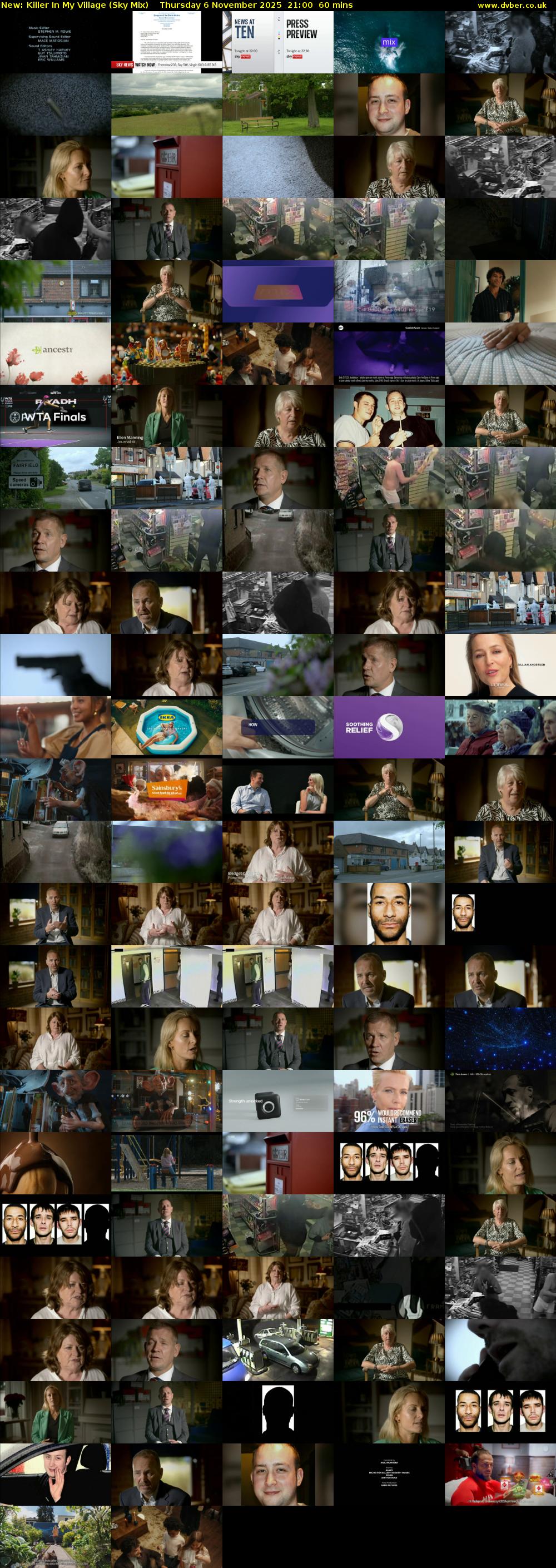 Killer In My Village (Sky Mix) Thursday 6 November 2025 21:00 - 22:00