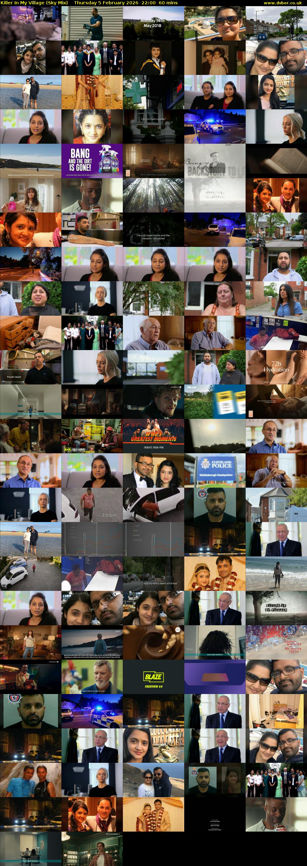 Killer In My Village (Sky Mix) Thursday 5 February 2026 22:00 - 23:00