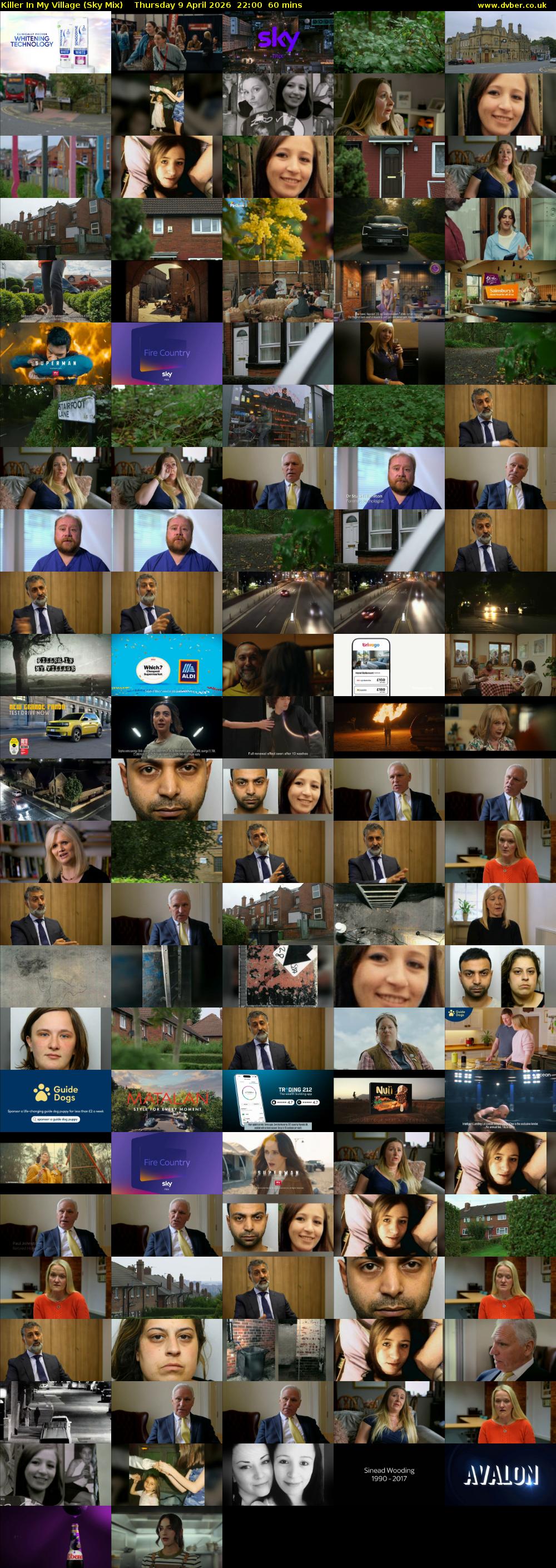 Killer In My Village (Sky Mix) Thursday 9 April 2026 22:00 - 23:00