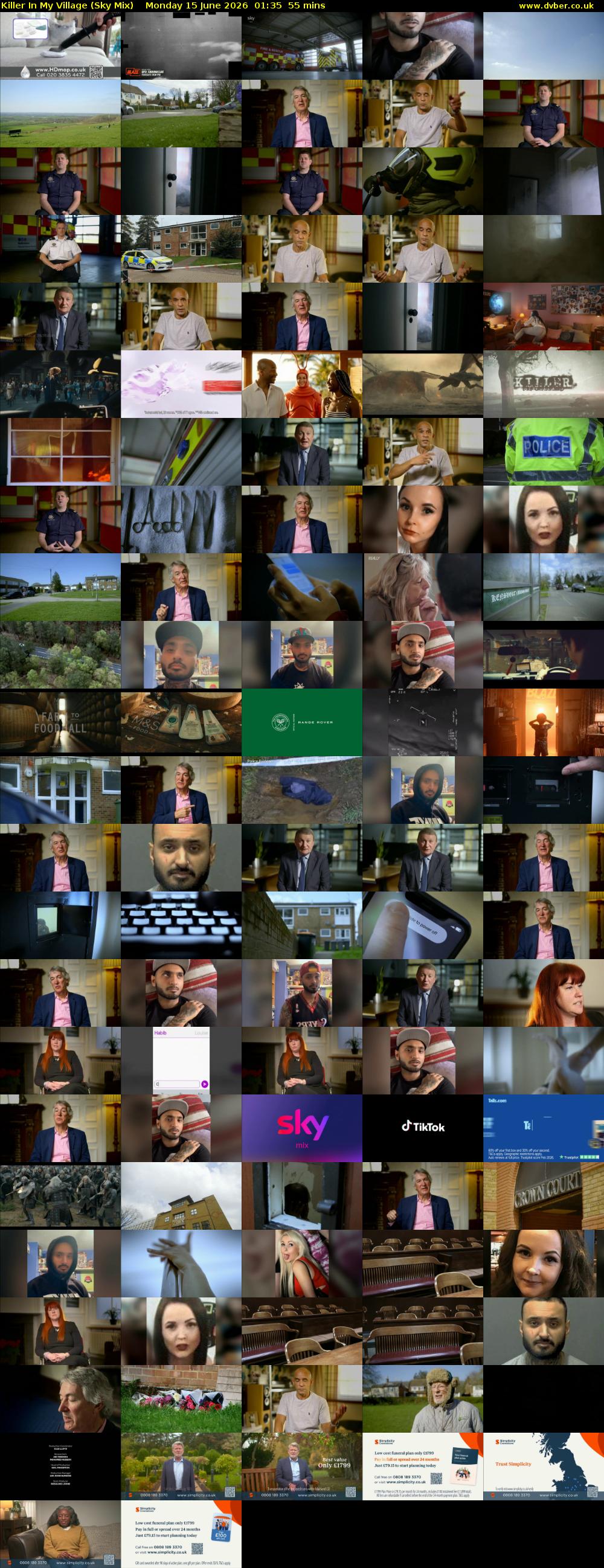 Killer In My Village (Sky Mix) Monday 15 June 2026 01:35 - 02:30