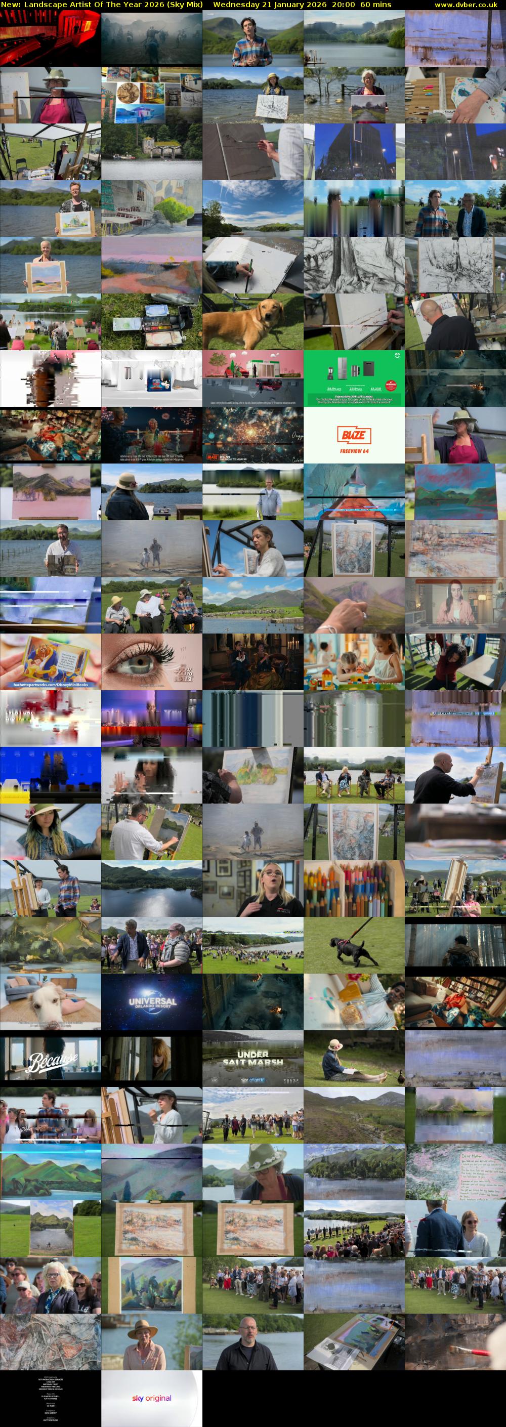 Landscape Artist Of The Year 2026 (Sky Mix) Wednesday 21 January 2026 20:00 - 21:00