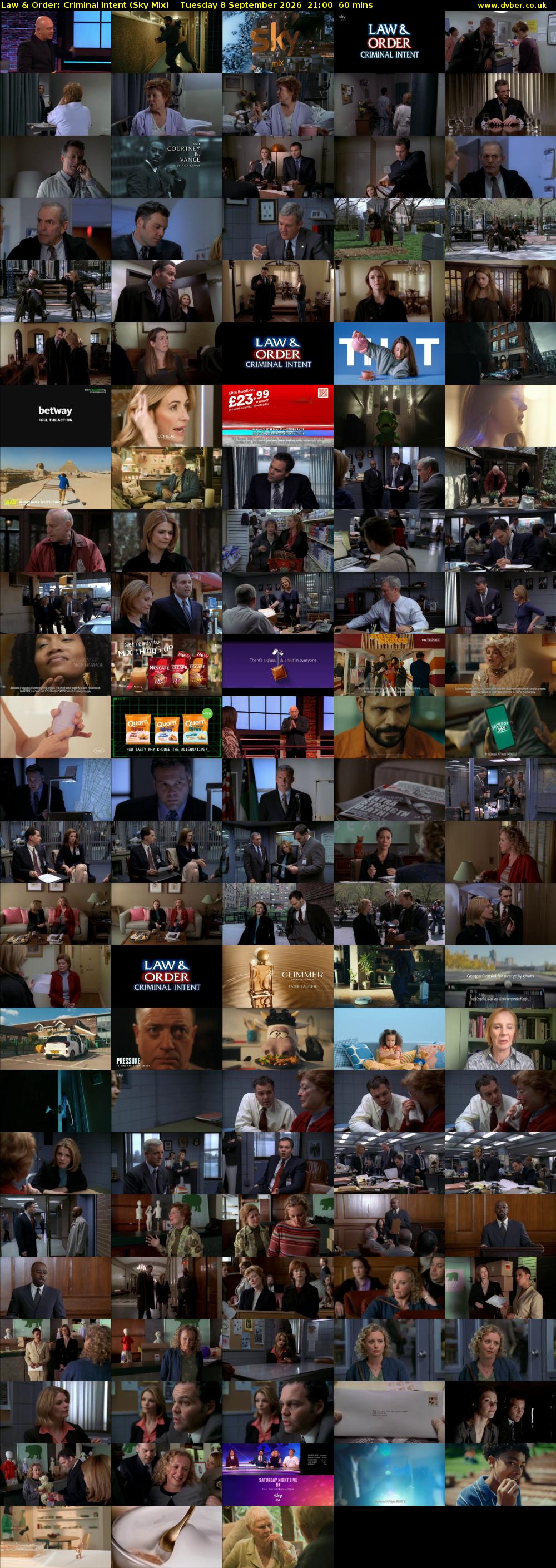 Law & Order: Criminal Intent (Sky Mix) Tuesday 8 September 2026 21:00 - 22:00
