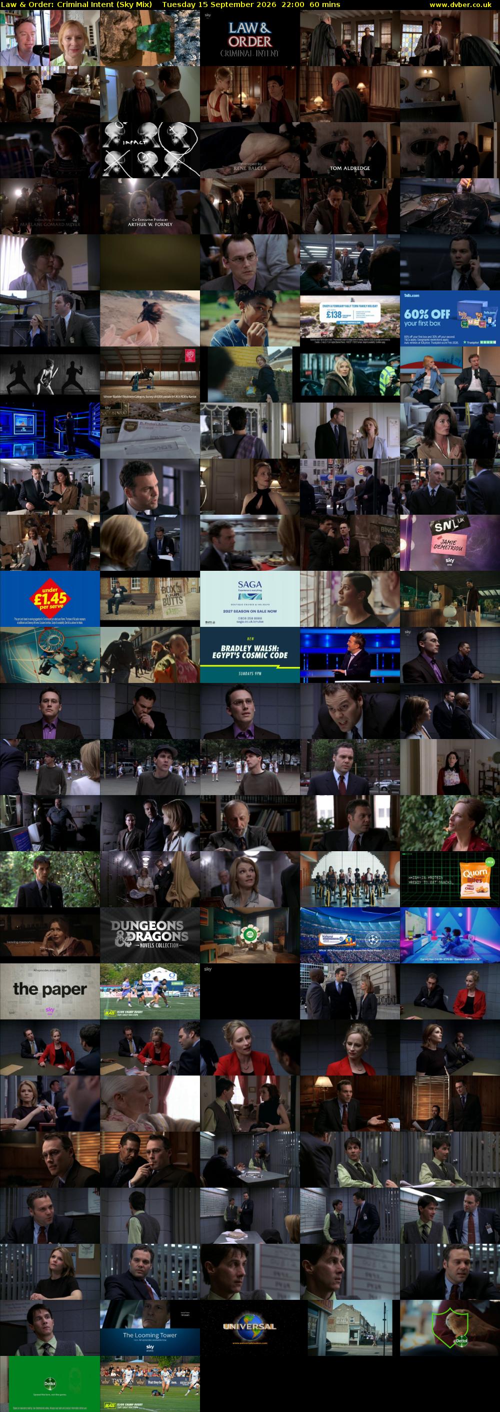 Law & Order: Criminal Intent (Sky Mix) Tuesday 15 September 2026 22:00 - 23:00