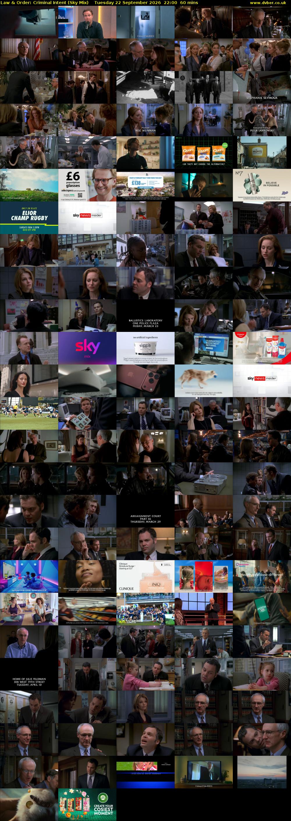 Law & Order: Criminal Intent (Sky Mix) Tuesday 22 September 2026 22:00 - 23:00
