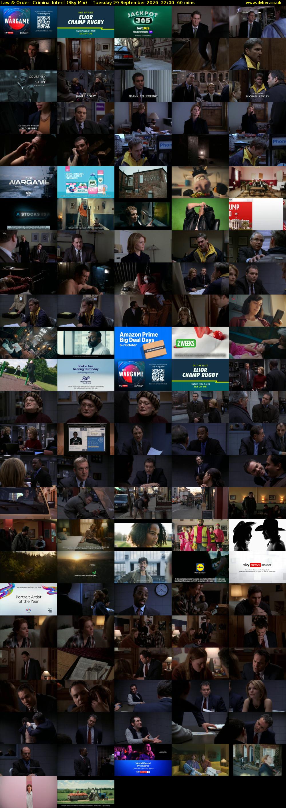 Law & Order: Criminal Intent (Sky Mix) Tuesday 29 September 2026 22:00 - 23:00