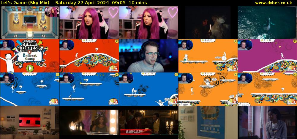 Let's Game (Sky Mix) Saturday 27 April 2024 09:05 - 09:15