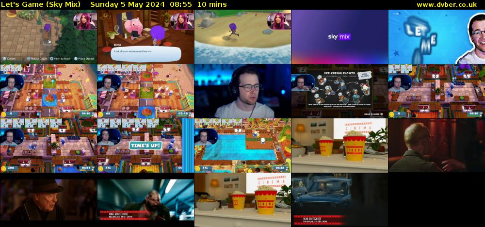 Let's Game (Sky Mix) Sunday 5 May 2024 08:55 - 09:05