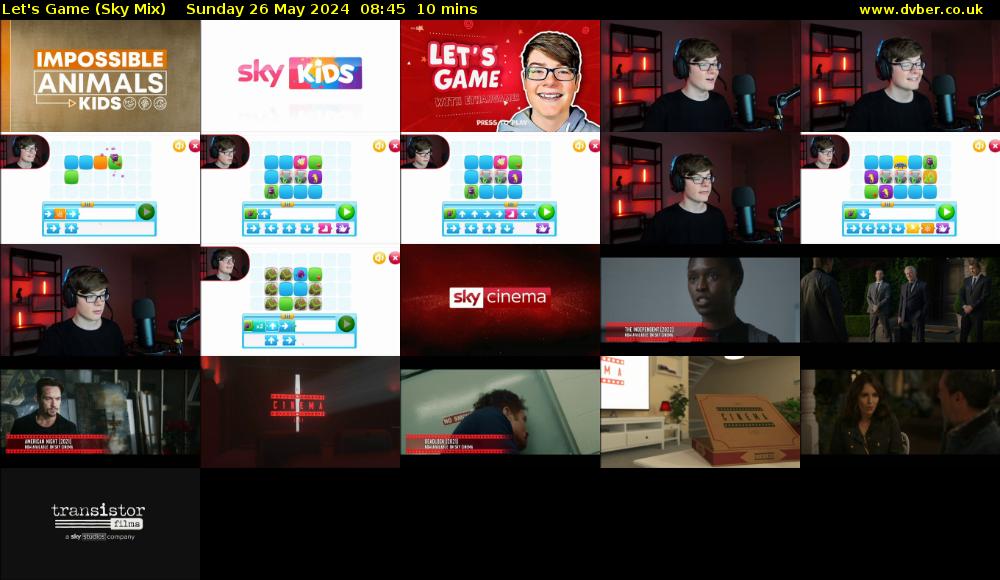 Let's Game (Sky Mix) Sunday 26 May 2024 08:45 - 08:55