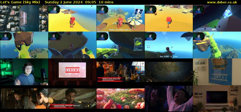 Let's Game (Sky Mix) Sunday 2 June 2024 09:05 - 09:15
