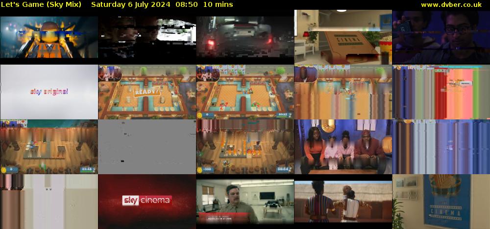 Let's Game (Sky Mix) Saturday 6 July 2024 08:50 - 09:00