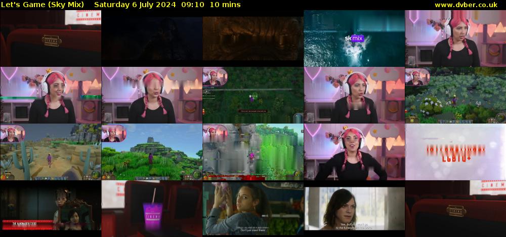 Let's Game (Sky Mix) Saturday 6 July 2024 09:10 - 09:20
