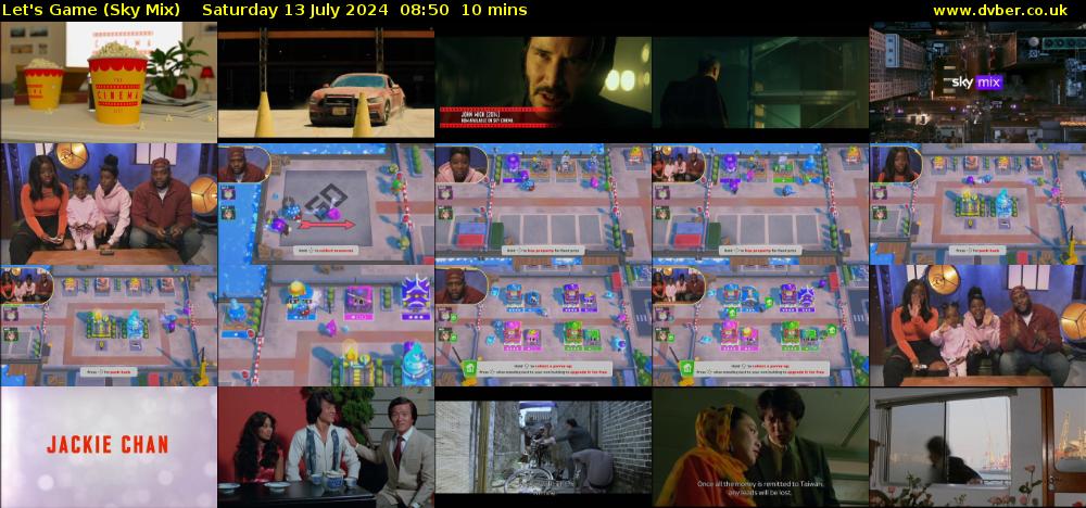 Let's Game (Sky Mix) Saturday 13 July 2024 08:50 - 09:00
