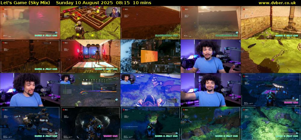 Let's Game (Sky Mix) Sunday 10 August 2025 08:15 - 08:25