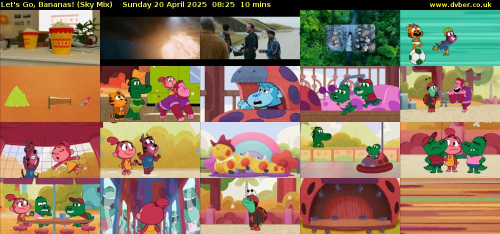 Let's Go, Bananas! (Sky Mix) Sunday 20 April 2025 08:25 - 08:35