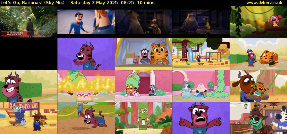 Let's Go, Bananas! (Sky Mix) Saturday 3 May 2025 08:25 - 08:35
