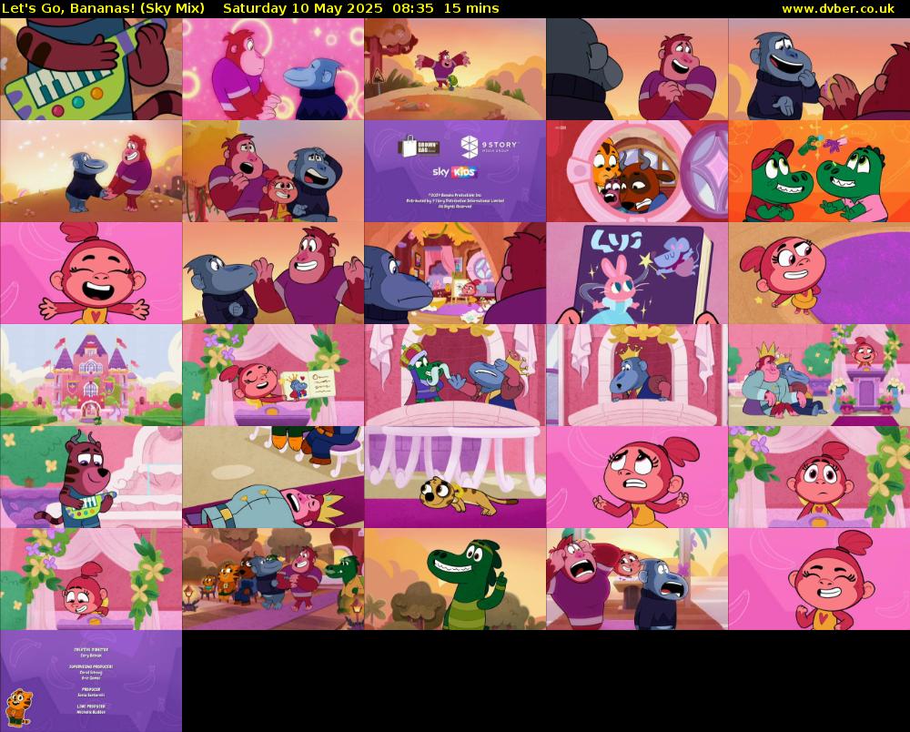 Let's Go, Bananas! (Sky Mix) Saturday 10 May 2025 08:35 - 08:50