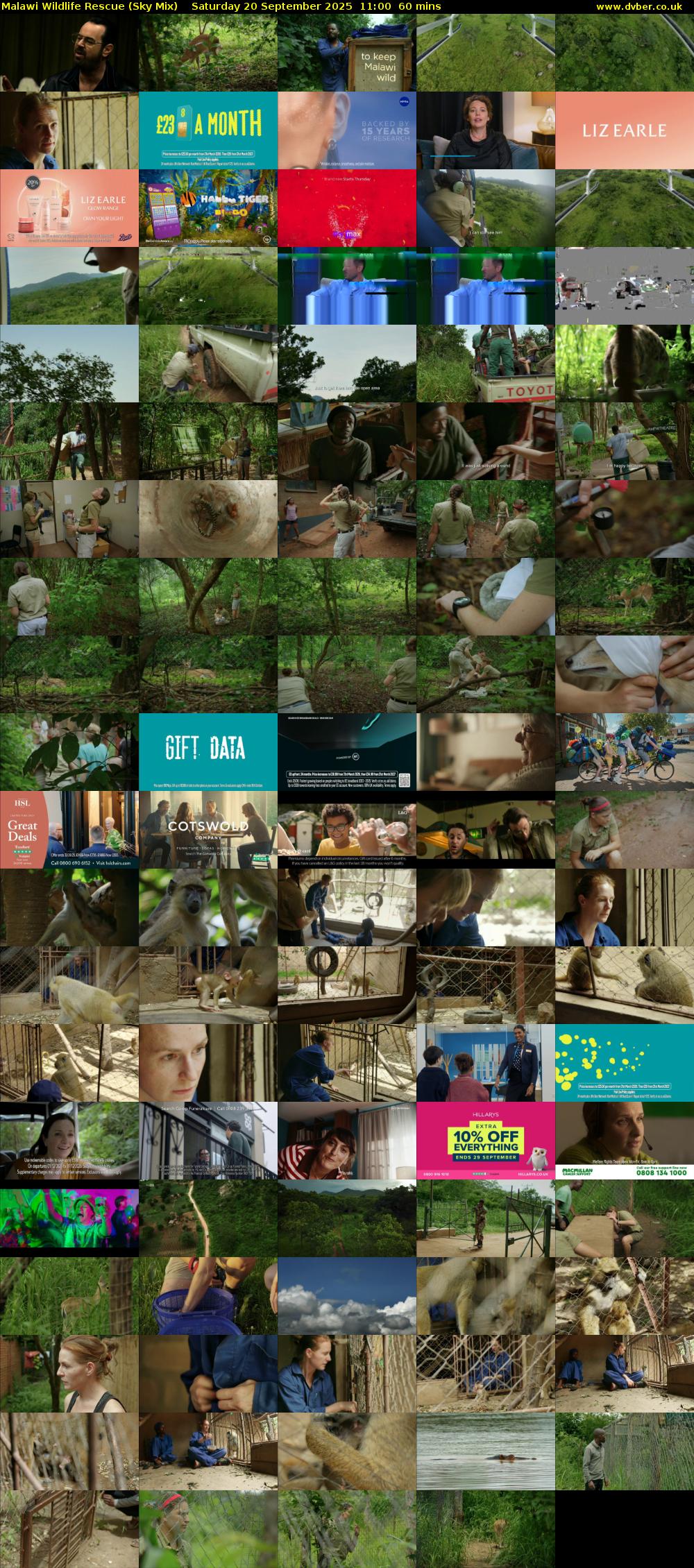 Malawi Wildlife Rescue (Sky Mix) Saturday 20 September 2025 11:00 - 12:00