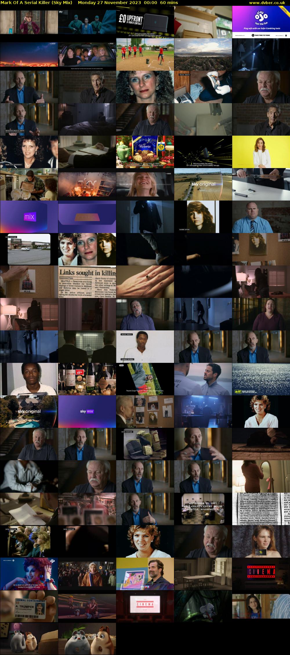 Mark Of A Serial Killer (Sky Mix) Monday 27 November 2023 00:00 - 01:00