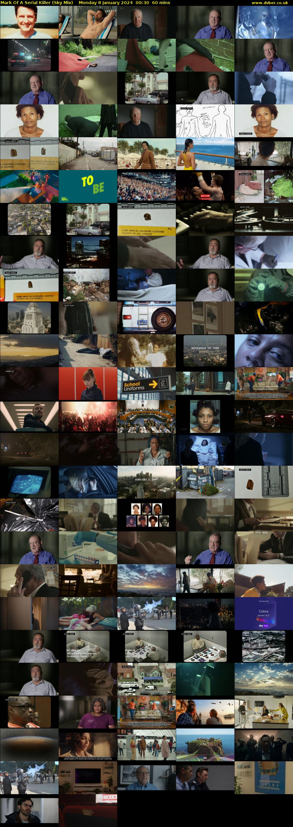 Mark Of A Serial Killer (Sky Mix) Monday 8 January 2024 00:30 - 01:30