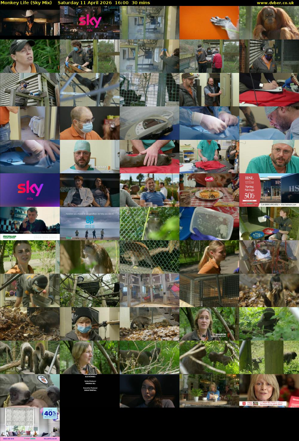 Monkey Life (Sky Mix) Saturday 11 April 2026 16:00 - 16:30