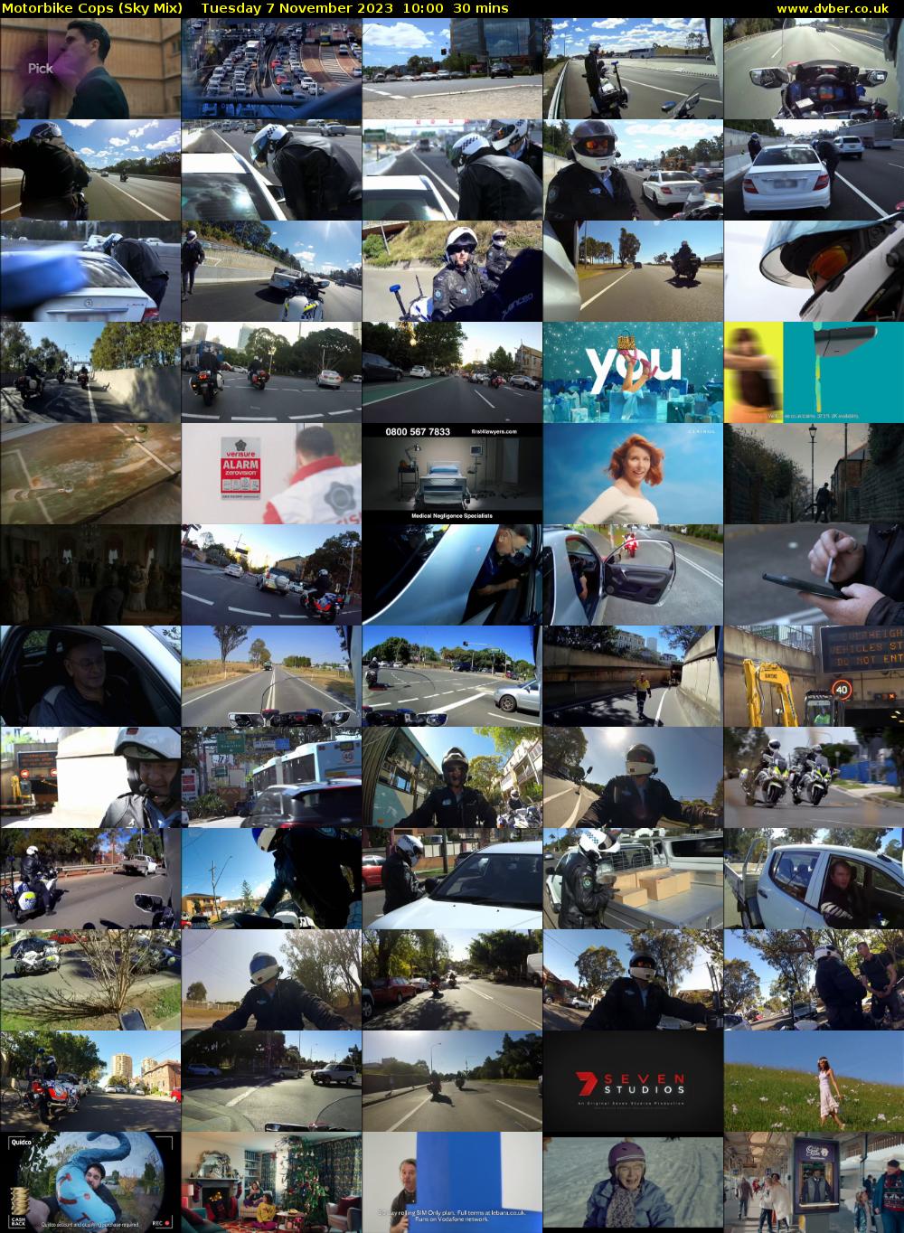 Motorbike Cops (Sky Mix) Tuesday 7 November 2023 10:00 - 10:30