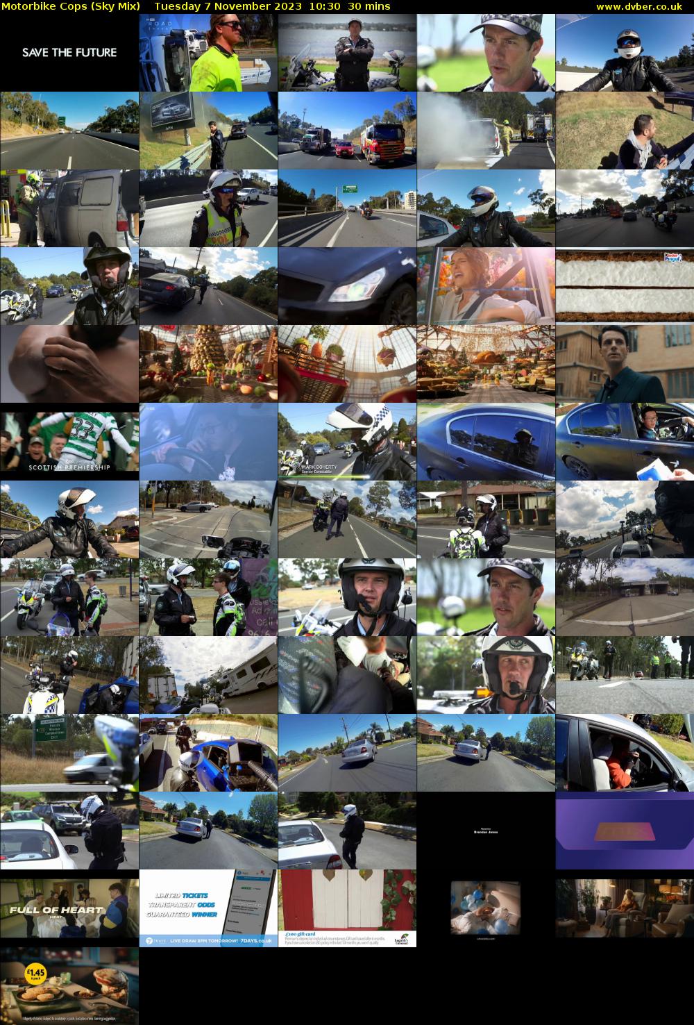 Motorbike Cops (Sky Mix) Tuesday 7 November 2023 10:30 - 11:00