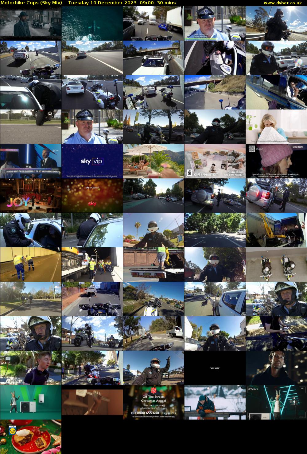 Motorbike Cops (Sky Mix) Tuesday 19 December 2023 09:00 - 09:30