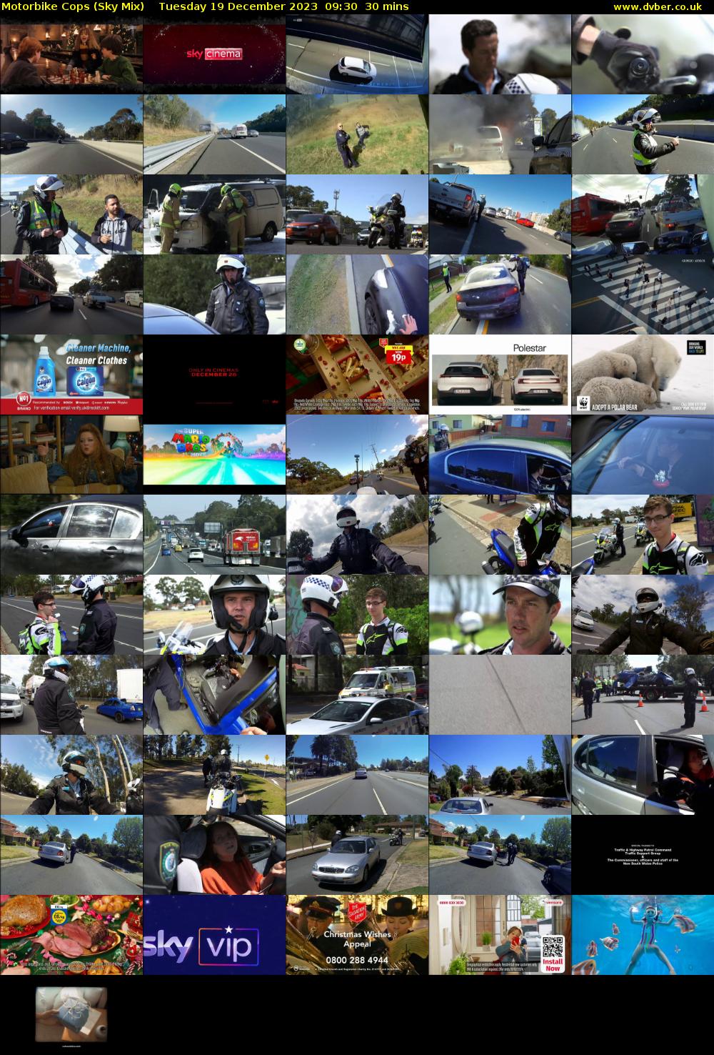 Motorbike Cops (Sky Mix) Tuesday 19 December 2023 09:30 - 10:00