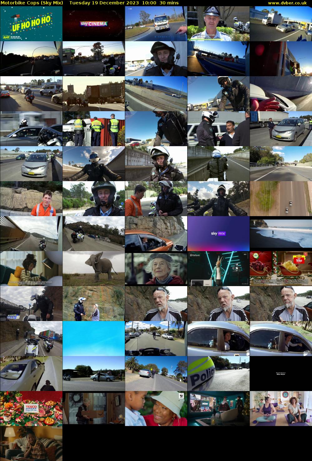 Motorbike Cops (Sky Mix) Tuesday 19 December 2023 10:00 - 10:30