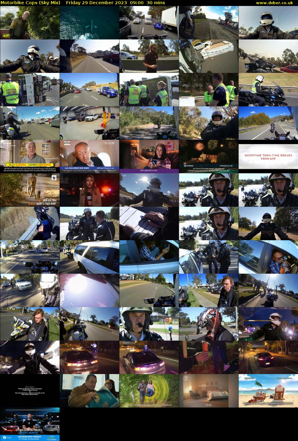 Motorbike Cops (Sky Mix) Friday 29 December 2023 09:00 - 09:30