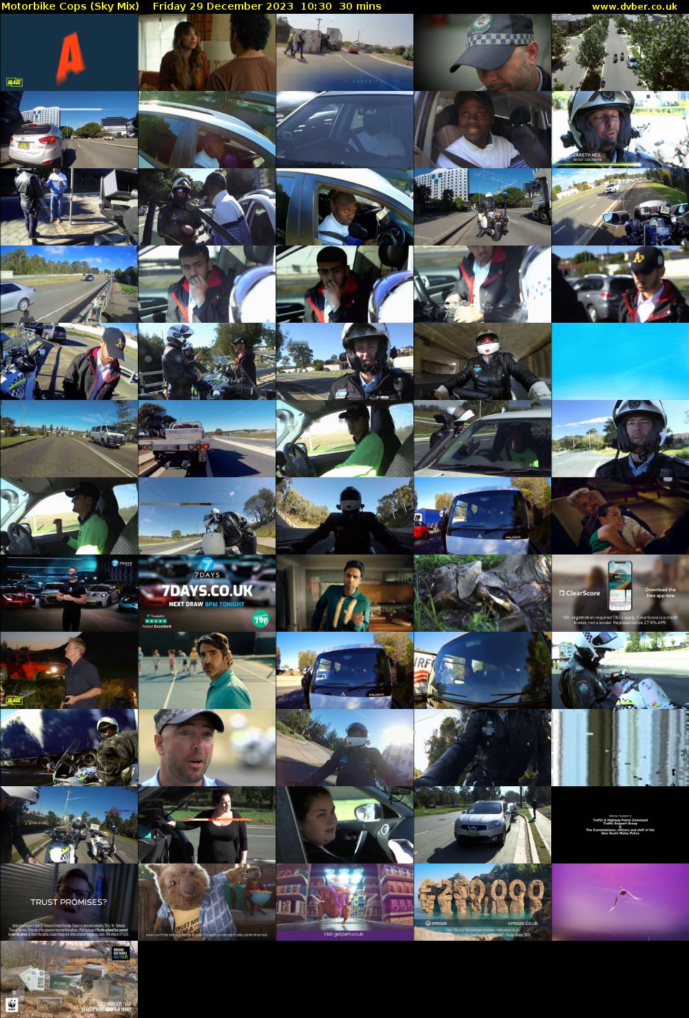 Motorbike Cops (Sky Mix) Friday 29 December 2023 10:30 - 11:00