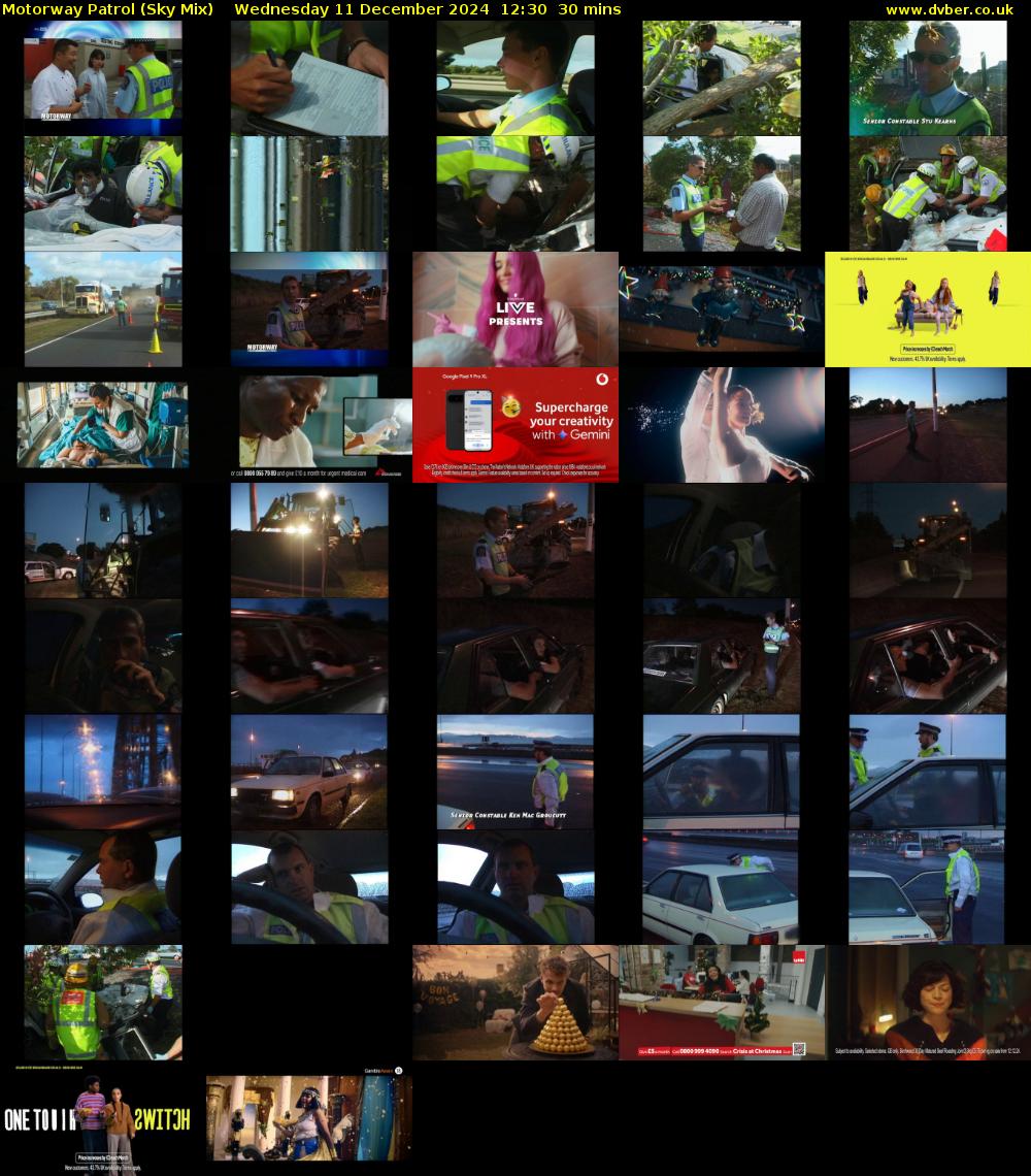 Motorway Patrol (Sky Mix) Wednesday 11 December 2024 12:30 - 13:00