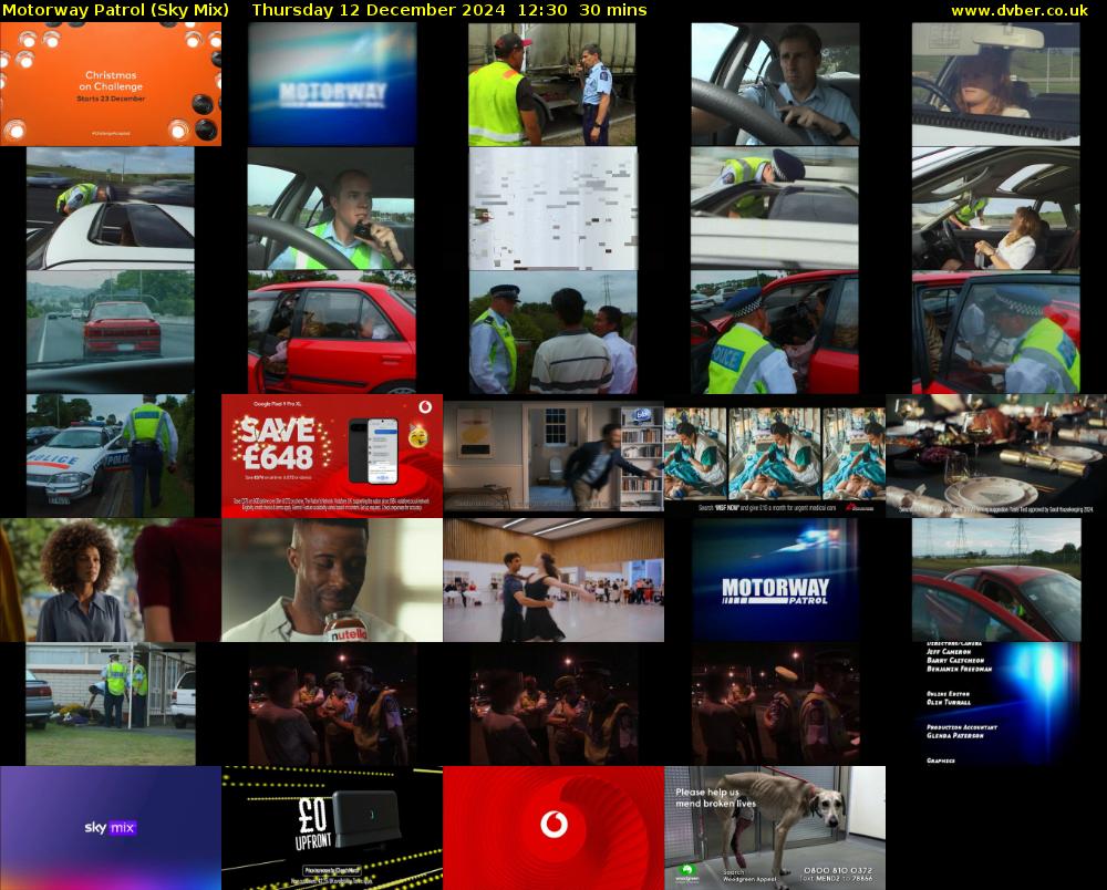 Motorway Patrol (Sky Mix) Thursday 12 December 2024 12:30 - 13:00