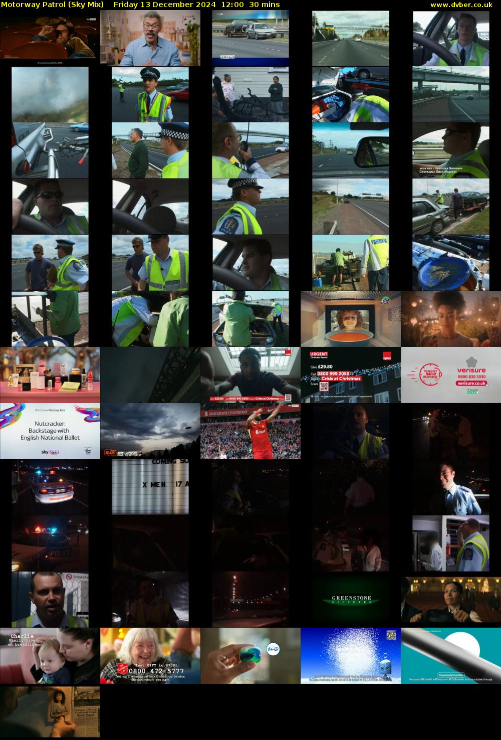 Motorway Patrol (Sky Mix) Friday 13 December 2024 12:00 - 12:30