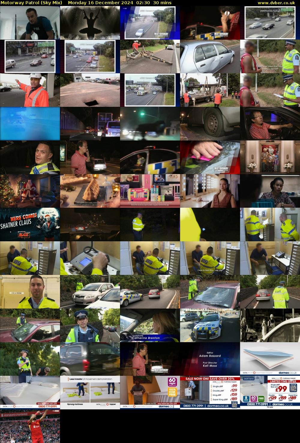 Motorway Patrol (Sky Mix) Monday 16 December 2024 02:30 - 03:00